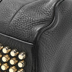 Pebbled Lambskin Rocco Black Pale Gold Hardware
