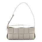 Lambskin Maxi Intrecciato Small Brick Cassette Bag Agate Grey