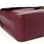 Grained Calfskin Souplissimo Maxi Flap Burgundy