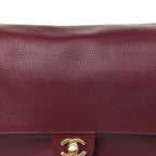 Grained Calfskin Souplissimo Maxi Flap Burgundy