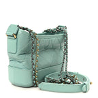 Aged Calfskin Quilted Small Gabrielle Hobo Green