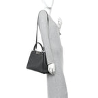 Cuoio Romano Selleria Bi-Color Medium Peekaboo Iconic Satchel Asphalt Milk