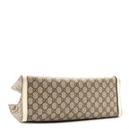 GG Supreme Monogram Medium Padlock Tote White