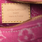 Monogram Denim Pochette Valley Fuchsia