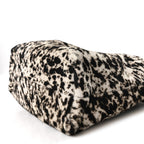 Pony Hair Printed Chic Lady Shoulder Bag  White Black