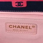 Nylon Printed Medium Flap Pink Navy White