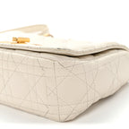 Calfskin Cannage Small Caro Bag Ivory