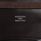 Waxed Suede Calfskin Medium Rodeo Top Handle Handbag Light Espresso