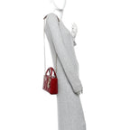 Patent Cannage Mini Lady Dior Red