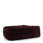 Suede Chevron Quilted Medium LouLou Smoky Burgundy