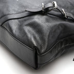 Calfskin Shearling Large Voyou Bag Chocolate