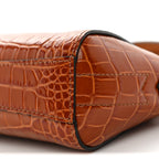 Calfskin Crocodile Embossed Nano Antigona Tan