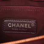 Sheepskin Quilted Small Mademoiselle Vintage Shopping Tote Red