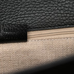 Dollar Calfskin Interlocking G Shoulder Bag Black