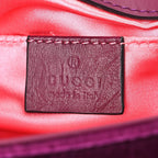 Velvet Matelasse Mini GG Marmont Shoulder Bag Fuchsia Violet Cyclamen