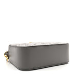 Calfskin GG Matelasse Shoulder Bag Dusty Grey Natural