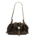 Pony Hair Mini Chanel 25 Handbag Dark Khaki
