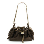 Pony Hair Mini Chanel 25 Handbag Dark Khaki