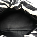 Nappa Zebra Print The Pouch Chain White Black
