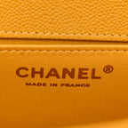 Lambskin Quilted Small Boy Flap Yellow