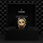 Black Bay Chrono S&G 41mm - Champagne on Brown Leather Strap