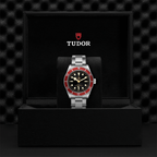 Black Bay 41mm - Black, Burgundy Bezel on Bracelet