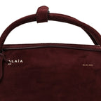 Suede Goatskin Le Teckel Clutch Rouge Grenat