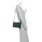 Paper Calfskin Maxi Intreccio Small Cassette Crossbody Bag Raintree
