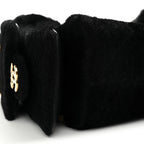Pony Hair Mini Chanel 25 Handbag Black