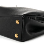 Grained Calfskin Small Rodeo Top Handle Handbag Black