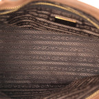 Nubuck Triangle Medium Bonnie Shoulder Bag Cacao