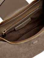 Windsor Shoulder Bag - Deep Taupe Suede