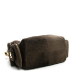 Pony Hair Mini Chanel 25 Handbag Dark Khaki