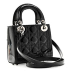 Patent Cannage Mini Lady Dior Black