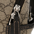 GG Supreme Monogram Margaux Calfskin Childrens Day Backpack Beige Ebony Cocoa Dark Chocolate