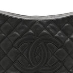 Caviar Quilted Timeless CC Shoulder Bag Black