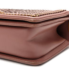 Snakeskin Calfskin Medium Chain Around Top Handle Boy Flap Mauve