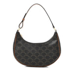 Triomphe Canvas Calfskin Ava Shoulder Bag Tan