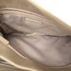 Patent Quilted Accordion Shopping Tote Beige