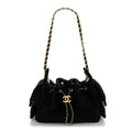 Pony Hair Mini Chanel 25 Handbag Black