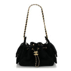 Pony Hair Mini Chanel 25 Handbag Black