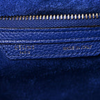 Drummed Calfskin Mini Luggage Indigo