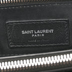 Calfskin Y Quilted Monogram Medium Loulou Chain Satchel Black