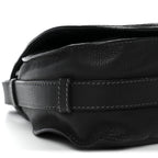 Calfskin Medium Marcie Round Crossbody Bag Black