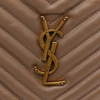 Calfskin Matelasse Monogram Lou Camera Bag Dark Beige