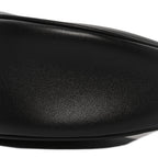 Calfskin Ava Logo Shoulder Bag Black