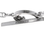 18K White Gold Diamond Chaine d'Ancre Contour Bracelet SH