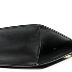 Smooth Calfskin Medium Clasp Shoulder Bag Black