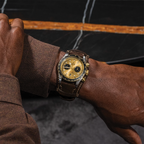 Black Bay Chrono S&G 41mm - Champagne on Brown Leather Strap