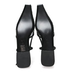 Tela Retino Kid Scamosciato Crystal GG Monogram Square G 35mm Slingback Pumps 38 Black